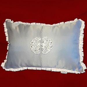 Steel blue decorative pillow new 12"x18"